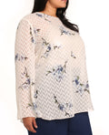 Serena Top — Haze Blue Fiori