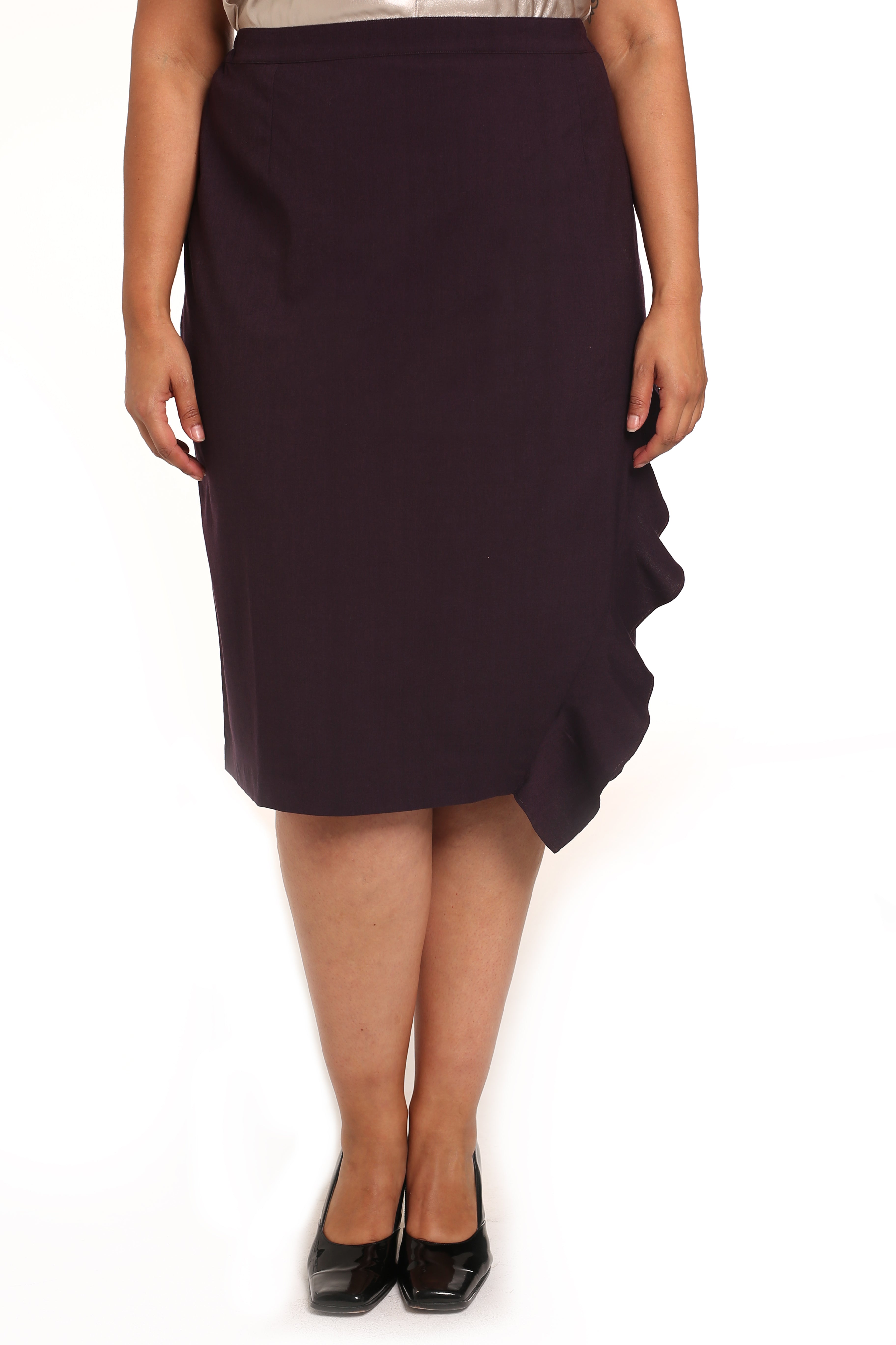 Assym Skirt — Florentine Plum