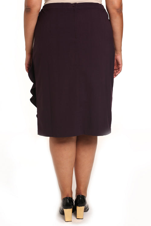 Assym Skirt — Florentine Plum