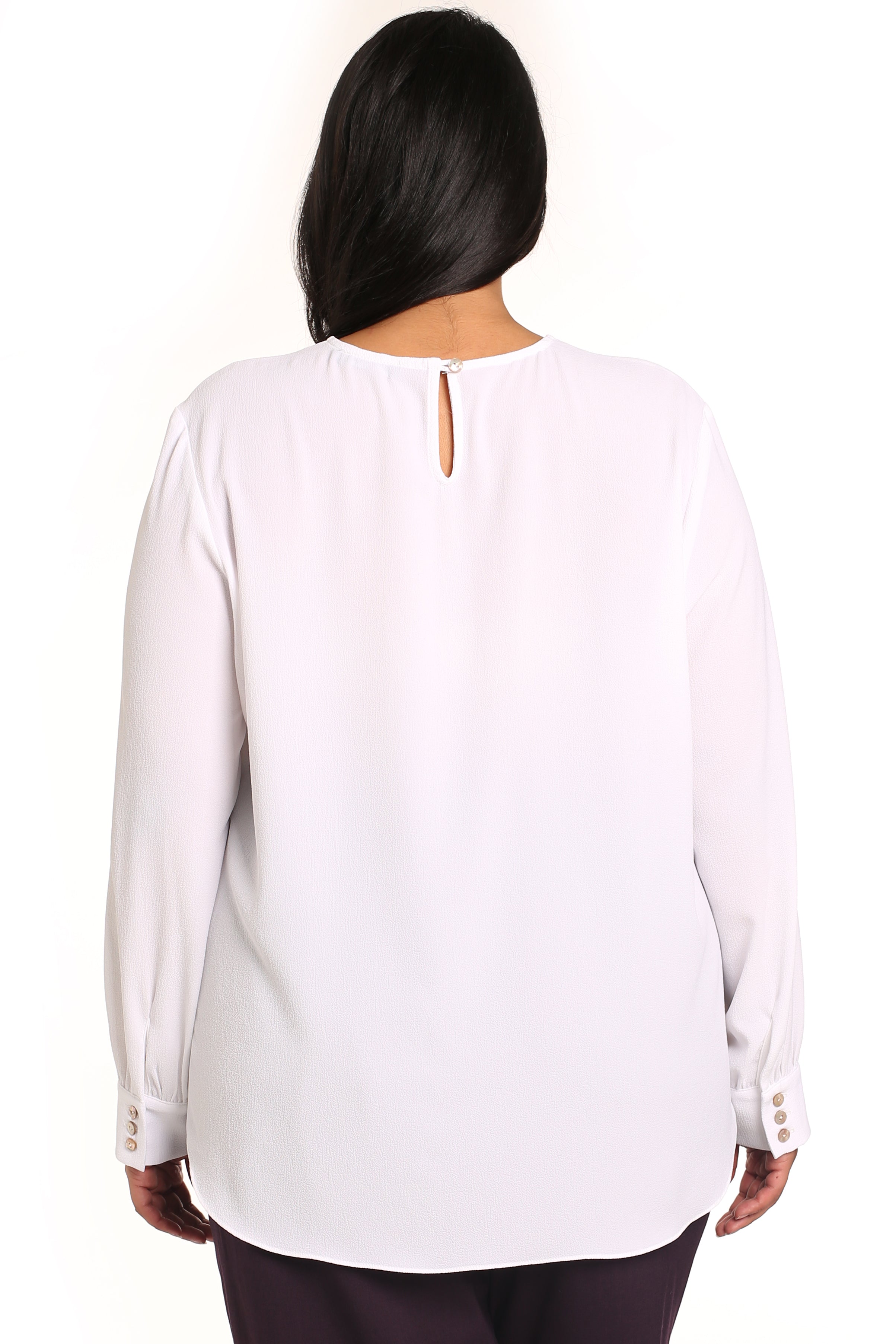 Lena Frilled Top — Alabaster