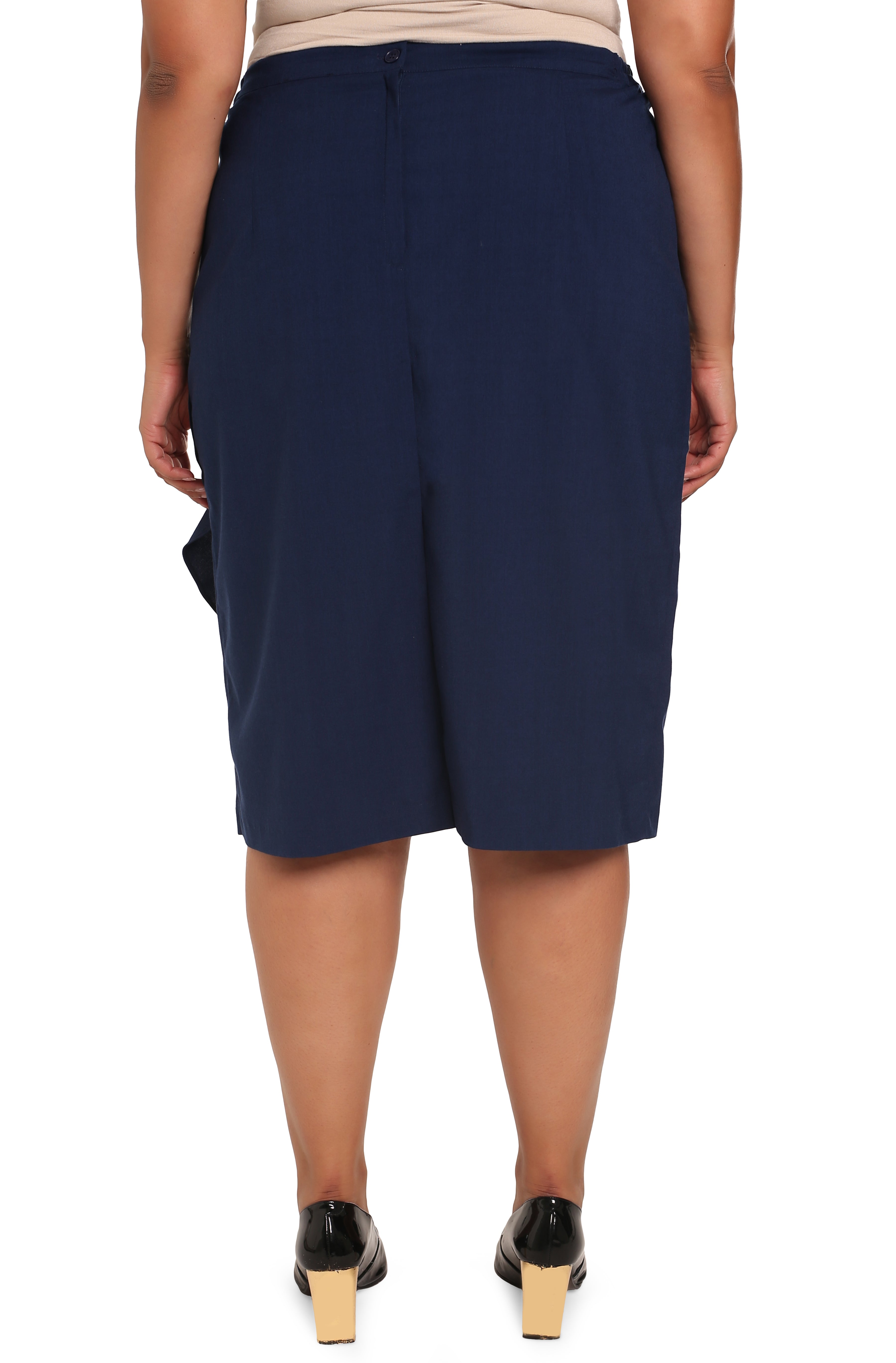 Assym Skirt — Venetian Blue