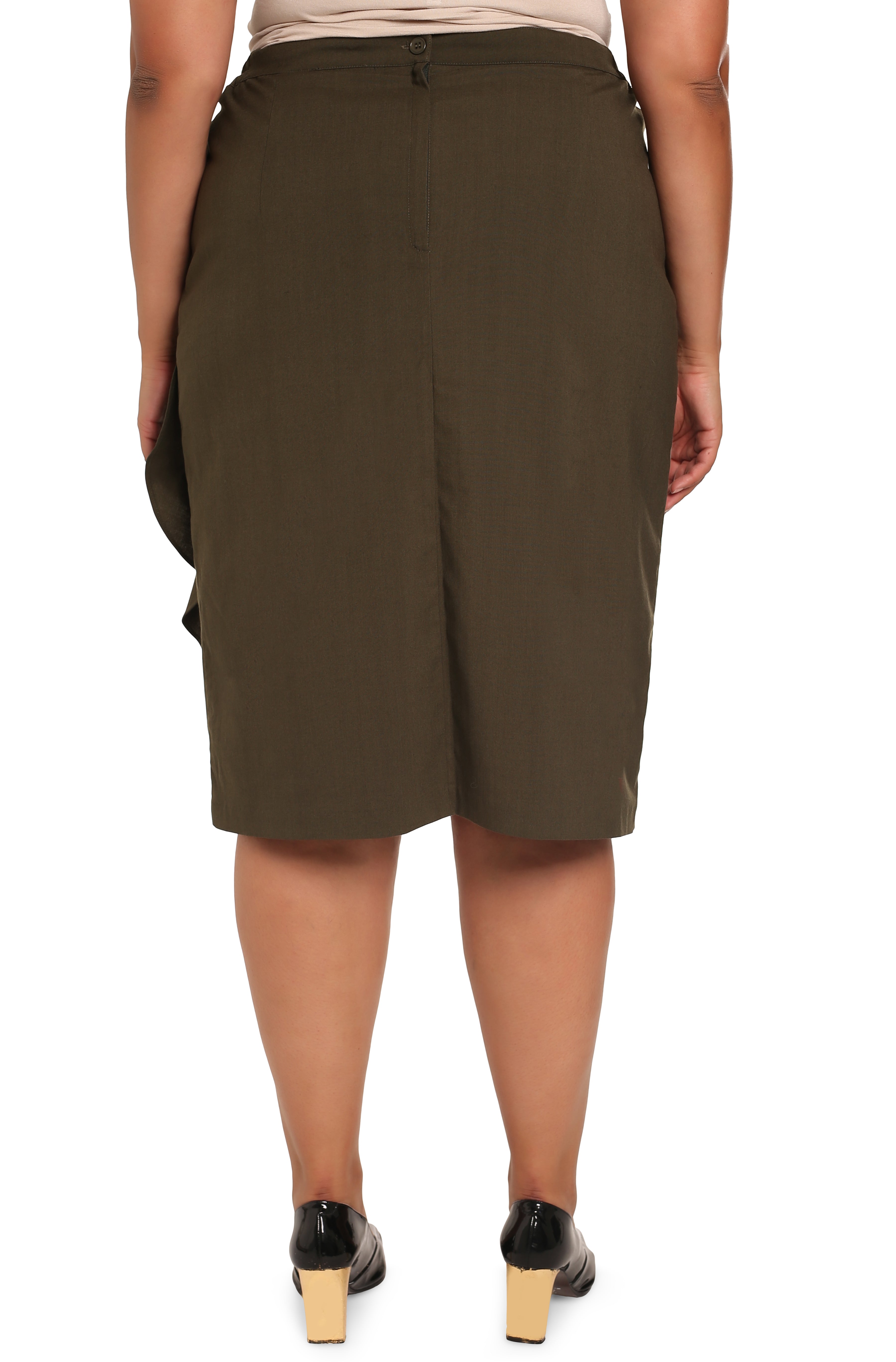 Assym Skirt — Green Leaf