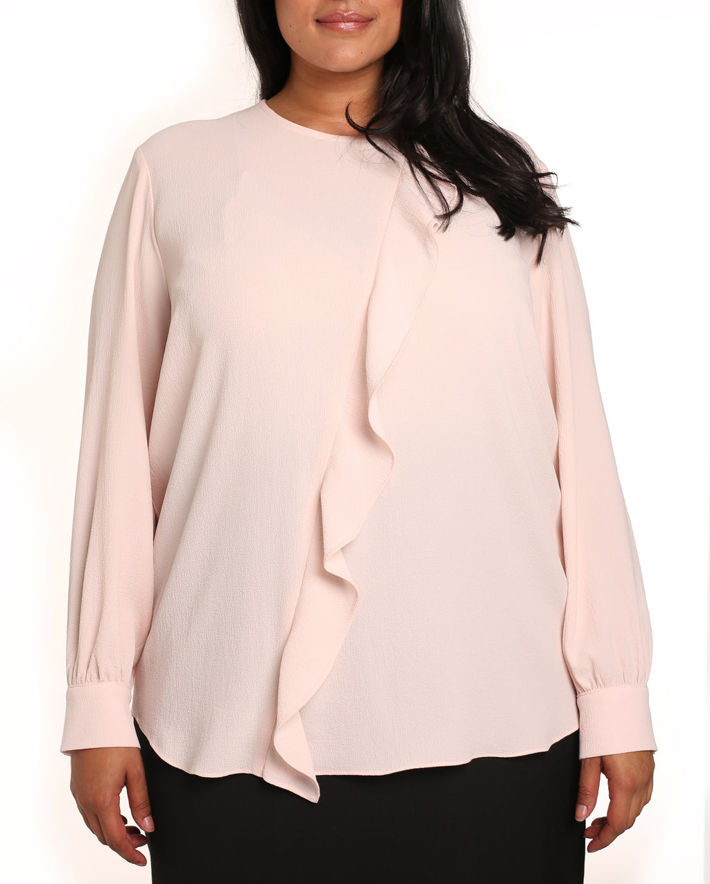 Lena Frilled Top — Persian Pink