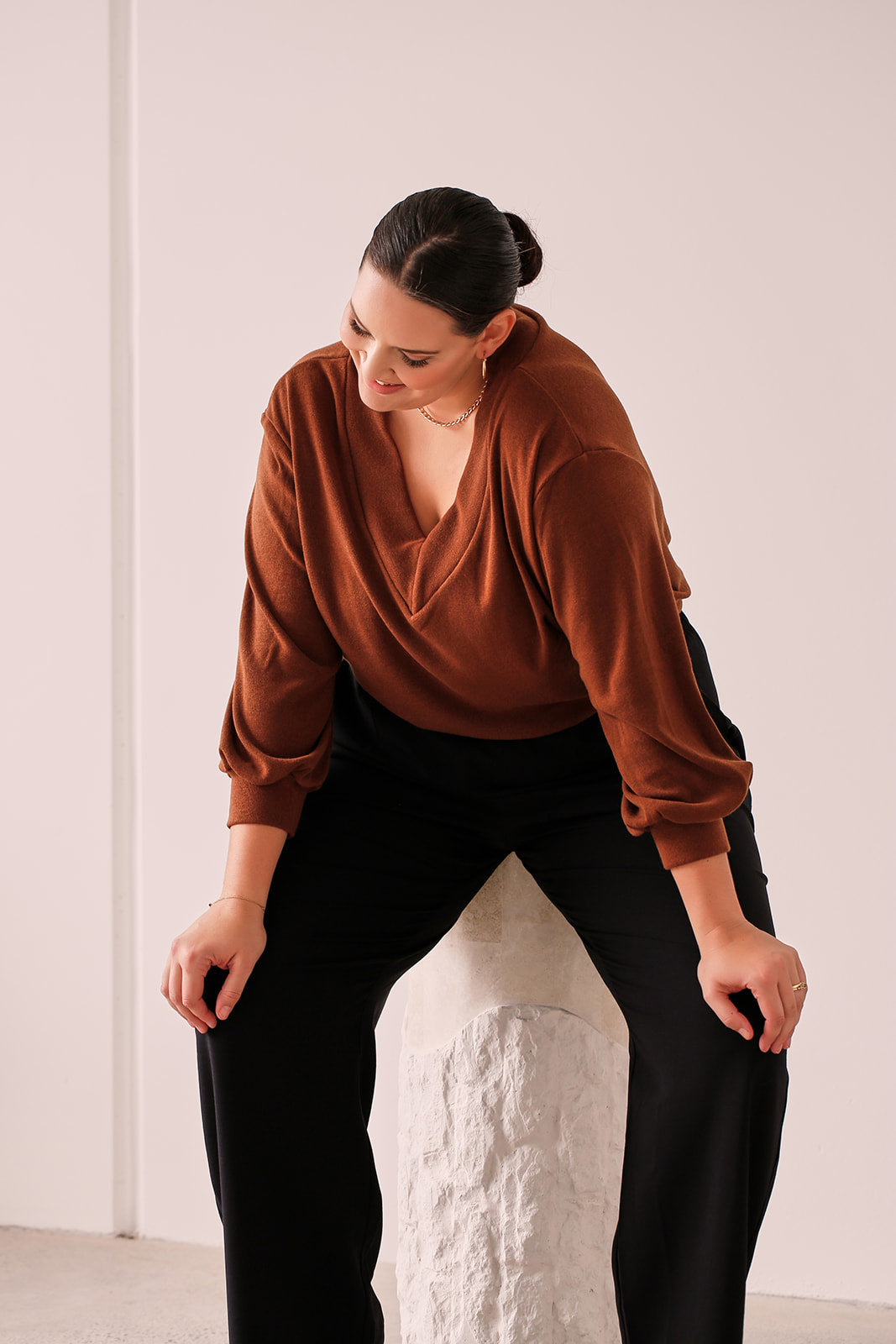 Marilyn Knit Top — Toffee