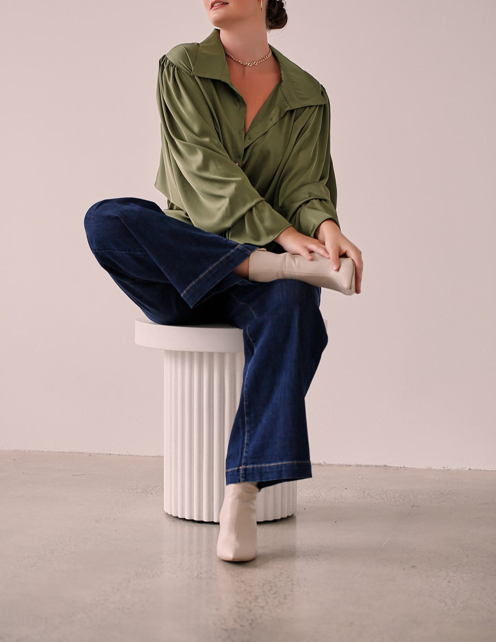 Roberta Shirt — Sage
