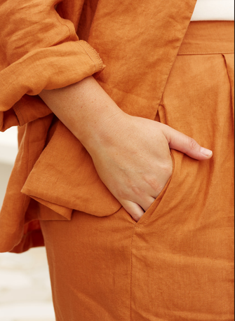 Lexi Linen Pant — Desert