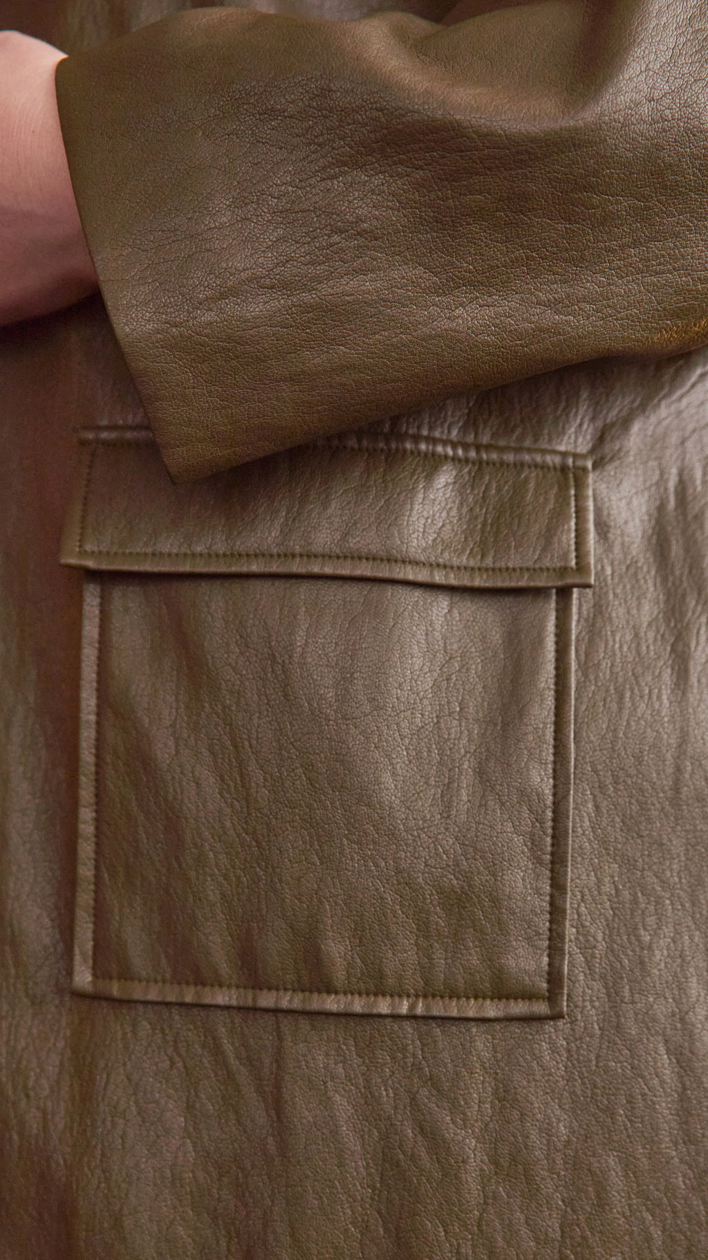 Close-up of patch pocket detail