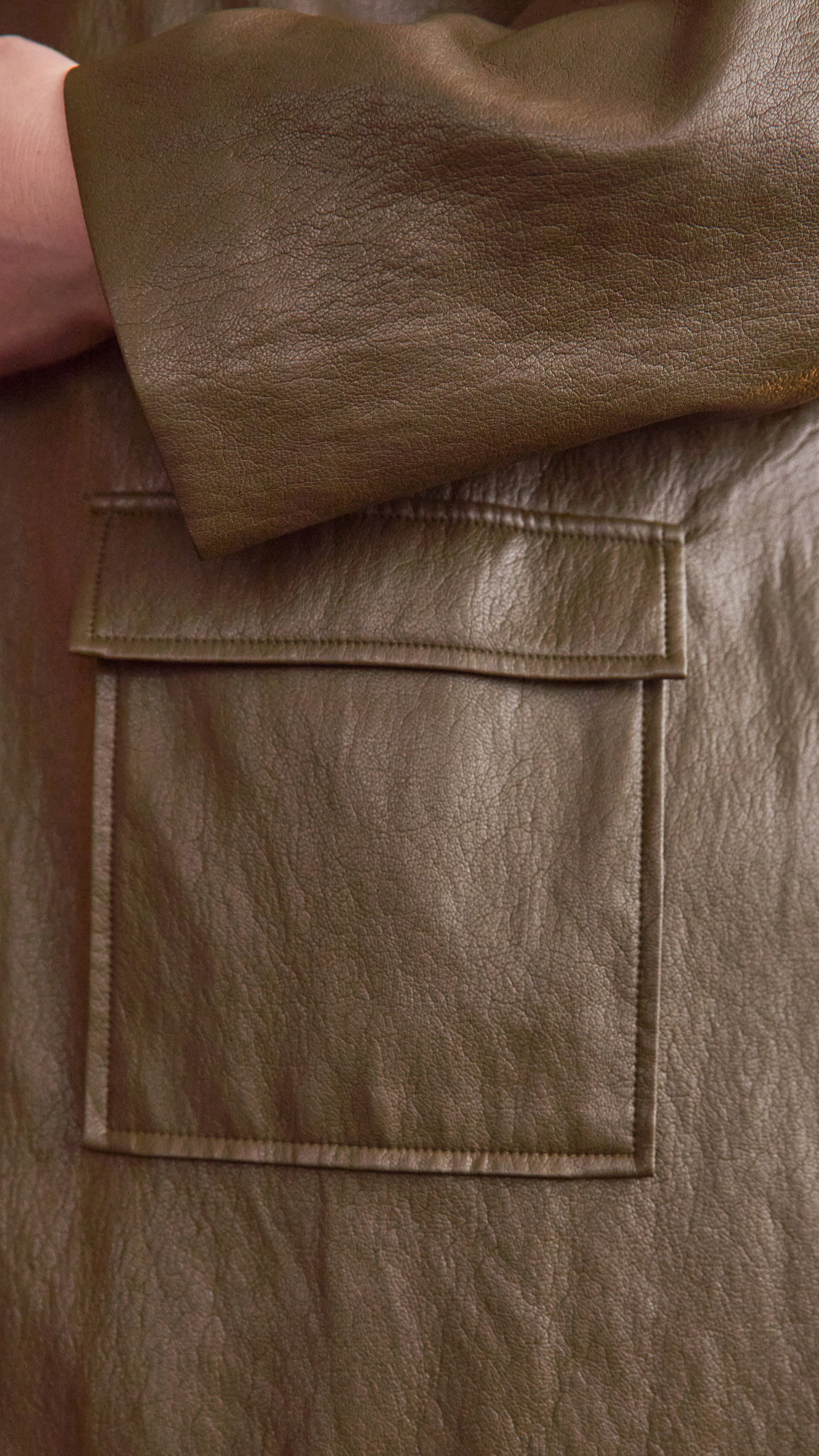 Close-up of patch pocket detail